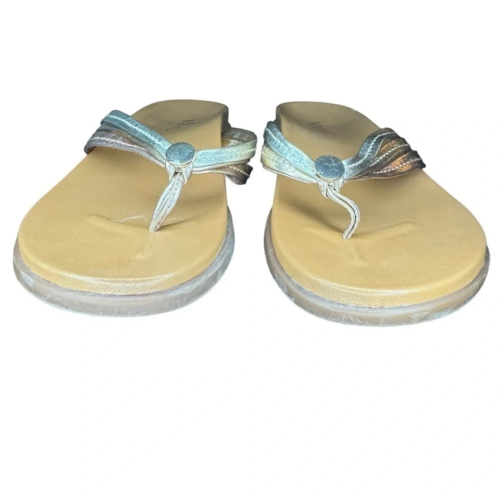 Vionic Palm Catalina Mixed Metallic Sandal size 7 Tan